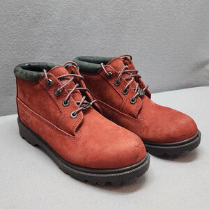 Timberland Nellie Chukka Women`s Red Waterproof Boots 22387 Sz 7.5 M